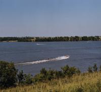 Boat on Winfield City Lake