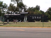 Train engine at Wilson Park in Arkansas City